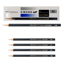 TOMBOW 톰보 모노제이 연필 HB B 2B 4B, 2B 12자루