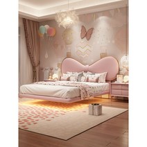 공주침대 럭셔리 키즈 걸즈 핑크 어린이 소녀, 1800mm*2000mm, 완료, A