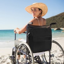 [의자전동휠체어] 휠체어가방 석션기들어가는 장애인 주머니 많은 의자 등받이용 휠체어 가방 튼튼한 옥스포드 천 워커 액, 한개옵션0