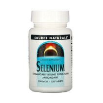 소스내츄럴스 셀레늄 200mcg 120정 타블렛 Selenium