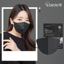 버즈핏 KF94 에어쉴드 새부리형 검정색 대형 마스크 50매, 특대형(XL), 블랙, 50매입