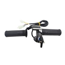 전기 자전거 스로틀 24v 36v 48v 가속기 전자 자전거전기 스쿠터 액세서리 스로틀 핸들 바(led 디스플레이 포함), 36v 2.8 핀
