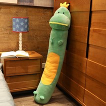솜포함 바디필로우 인형 긴베개 안고자는 폭신 모찌, 그린 공룡_140CM