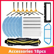 Ichos Create NetBot S15 Neatsvor X500 Tesvor Pro 로봇 진공 청소기 메인 사이드 브러시 Hepa 필터 걸레, 15 Set 3