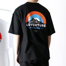 L2stextile 오버핏 옆트임 반팔티 ADNENTURE 반팔 티셔츠