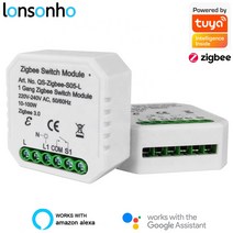 스마트전등스위치 무선스위치 원격 스마트 스위치 Lonsonho-Tuya Zigbee 스마트 스위치 모듈 릴레이 중성, [02] 2-Gang, [01] No Neutral, 02 2-Gang_01 No Neutral
