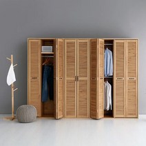 갤러리 옷장 2/3/4/6문 여닫이 폴딩도어 장롱 키큰장 행거 옷걸이 신혼 장농, 상세페이지 참조3, 옷장 4문 캄포어베니어