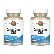 1+1 KAL 구연산 칼슘 1000mg 90타블렛 1통 2개, 1개, 기본