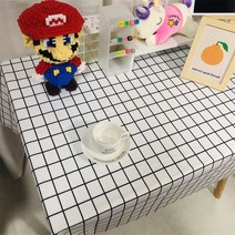 배경천 인싸템 소녀마음 책 테이블보 A스윙 치다 노르딕 대 퀼트 플리마켓 야 식탁보 2741857466, 후리스 플리스 화이트체크 60*90CM