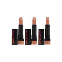 Bourjois 루즈 에디션 - 02 여성용 부르조아 베이지 트렌치 -0.12온스 립스틱 팩-3