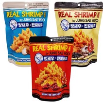 이팬트리 정새우 진짜새우 60g 3가지맛 2봉씩 총 6봉, 하바네로칠리+사우어크림+베이크드갈릭 각2봉