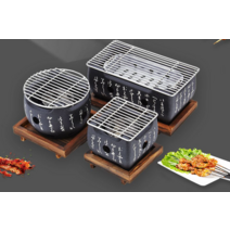 1인바베큐 일본식 야끼니꾸화로 숯불바베큐 필수품, 초대형 직사각형 오븐 + 그릴