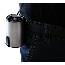 미니 휴대용 USB 충전식 팬 개인 에어컨 선풍기 허리에 착용 가능 캠핑 낚시 야외 작업에 적합함블랙, Silver