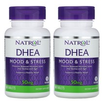 DHEA 태블릿 균형 잡힌 호르몬 수준 촉진 건강한 기분 지원 전반적인 건강 지원 건강한 노화 촉진 HPLC 검증 50mg, 60정 x 2
