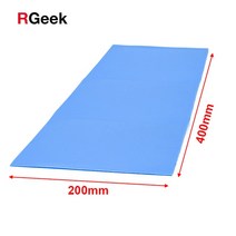 RGEEK- 6.0 W/mK GPU CPU 방열판 냉각 전도성 실리콘 패드 100mm x 1mm 열 개스킷, [02] Size 200x400mm, [02] thickness 1mm