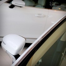 JS automotive 더뉴K9 메탈카본 전면유리 라인 가니쉬 몰딩 엠블럼 레터링 스티커 패널 포인트 장식 악세사리 용품, 실버 2P