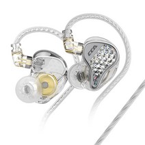 가수인이어 이어폰 CCA LYRA-HiFi 소음 차단 헤드폰 메탈 유선 게임 베이스 음악 인이어 모니터 이어버드, 01 Silver no mic