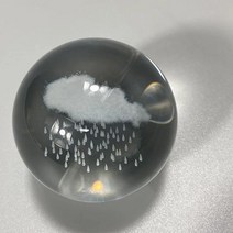 아크릴큐브 촬영용 장식 인테리어 크리스탈구름 에폭시 소품, 구슬 비구름(6cm)