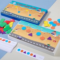 기하학적 페어링 경쟁 스피드 메모리 속도 학습 모양 색상 인지 자석 퍼즐 작업 치료 교구 감각통합, A. 색상 인지 2개