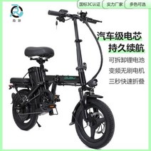 배달 전기자전거 성전기 자전거 학생 모델 인치 리튬 배터리 운전 접이식 충격 흡수, 01 black, 02 48V 10AH