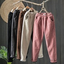 디애이치 코듀로이 기모 밴딩 골덴 팬츠