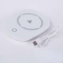 55도 컵받침 자동 가열 온유기 항온가열 밀크커피 보온패드, USB 화이트 컵 받침