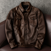 리얼 가죽 바이크자켓 120870 할리 데이비슨 오토바이 바이커 이탈리아 양 자켓 남성 코트