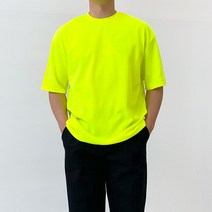 더메이드샵 형광컬러 8색 오버핏 무지 반팔 티셔츠