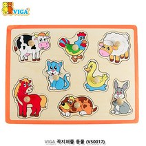 19개월아기장난감 동물 꼭지 퍼즐 조카선물 유아완구 놀이교육, 1개