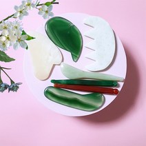 피지오 수옥괄사모음-경락마사지도구 얼굴 관리 페이스롤러, 4.청마노화봉괄사