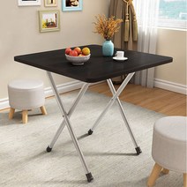 접이식 다용도 테이블 철제 탁자 커피 베란다 침대 거실탁자 사각테이블 침대사이드테이블 커피테이블 베드테이블 접이식탁자 이동식책상 간이테이, 사각 TALL 베이지