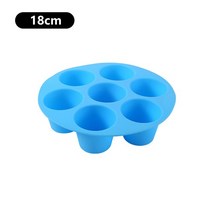머핀컵 일회용 실리콘 사각 은박 유산지 에어 프라이어 액세서리 7 심지어 케이크 컵 머핀 3.5-5.8l 다양한, 01 Blue 18cm