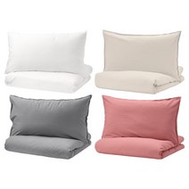 [이케아] ANGSLILJA 엥슬릴리아 이불커버1개 200x230cm+베개커버2개 50x8, 색상:베이지_004.907.58