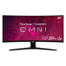 ViewSonic OMNI VX3418-2KPC 34인치 울트라 와이드 커브 1440p 1ms 144Hz 게이밍 모니터 적응형 동기화 아이 케어 HDMI 및 디스플레이 포트, 34-Inch 2K 144Hz Curved