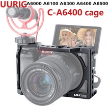 카메라 케이지 마운트 촬영 호환 uurig 금속 소니 a6000 a6100 a6300 a6400 a6500 rig arca swiss cold shoe arri locating, metal cage, 1개