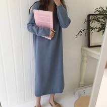 [당일배송] 포근 브이넥 루즈핏 롱 니트원피스