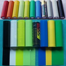열수축튜브 자동차 전선 배선 투명 100/200/500pcs AA 배터리 PVC 열 수축 튜브 폭 23mm 길이 절연 필름 랩, 10 보라색_02 200pcs