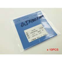 케이블 커넥터 10개 열 패드 0.5mm * 100mm 고품질 GPU CPU 방열판 냉각 전도성 실리콘, 01 0.5mmx100mmx100mm_01 Blue