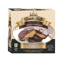 Grande Kaffe 싱글 서브 초콜릿 땅콩 버터 컵 커피 큐리그 K컵 브루어와 호환 18개