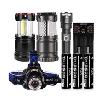 LED 슬라이드 캠핑랜턴 캠핑등 실내등 외 캠핑헤드랜턴, XHP70 손전등