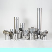 200mm 스텐연통 화목난로연통 펠렛난로 보일러 굴뚝, 행거세트(전산볼트1M)