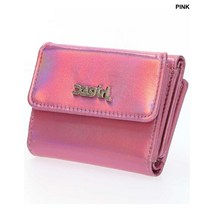 엑스걸 X-GIRL METALLIC FAUX LEATHER MINI WALLET 3COLOR 여성 반지갑 카드지갑 y2k 스트릿 패션 데일리