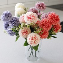 cocooning 홈가드닝 조화부케 6color 알륨가지다발 인테리어 조화, 연핑크