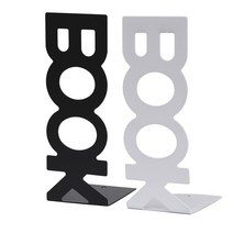 도서관 학교 책 홀더 책 편지 책 배플 데스크탑 책 스탠드 선반 208x75x85 mm에 대한 1 쌍 북 엔드, WHITE