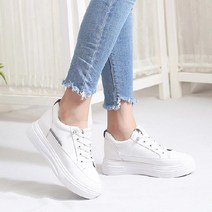 아크라 여성 우드 베이직 데일리 캐주얼 발편한 쿠션 키높이 운동화 6cm