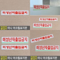 미성년자 출입금지 미니 아크릴표지판 아크릴표지판 아크릴안내판 안내표지판 통제구역표지판 시스템사인 미성, 대