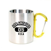 [노마드캠핑]캠핑 컵세트 머그컵, 04.카라비너 머그컵 300ml Los Angeles 옐로우