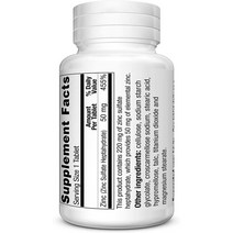 미국 직구 하트랜드 파마 징크 50 Mg 프리미엄 벨류 아연 Antioxidant 100개입 5Pack, 수량, 상세참조