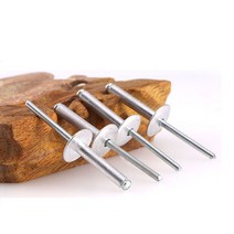 알루미늄 대형 플랜지 팝 오픈 중공 블라인드 리벳 캡 리프 볼트 드로퍼 셀프 플러그 장식 풀 네일 리바이, 07 14mm_04 Black M3.2 (40PCS)