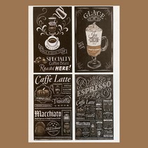 [소행섬] 빈티지 카페 스티커, 1팩